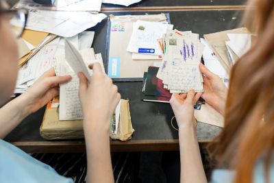 Sorting through submissions in Jon McGregor’s office, Trent Building (Jon is editor of The Letters Page online journal).The Letters Page is a literary journal in letters, published by the School of English at the University of Nottingham and edited by Jon McGregor. We publish essays, stories, poetry, memoir, travelogue, and criticism; but all in the form of letters. We are interested in the literary traditions of letter-writing, and in the idea of correspondence in a digital age. http://www.theletterspage.ac.uk/