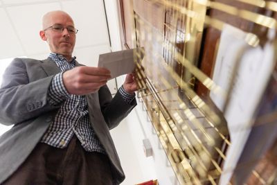 Sorting through submissions in Jon McGregor’s office, Trent Building (Jon is editor of The Letters Page online journal).The Letters Page is a literary journal in letters, published by the School of English at the University of Nottingham and edited by Jon McGregor. We publish essays, stories, poetry, memoir, travelogue, and criticism; but all in the form of letters. We are interested in the literary traditions of letter-writing, and in the idea of correspondence in a digital age. http://www.theletterspage.ac.uk/
