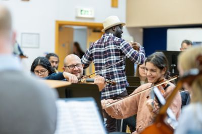 Nottingham Universities and BBC Orchestra rehearsal. Photography by Alex Wilkinson Media