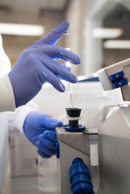 Oroboros O2k FluoRespirometer in a research lab, Medical School, Royal Derby Hospital