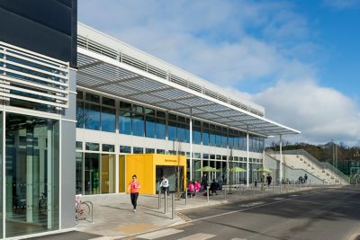Exterior view of the David Ross Sports Centre