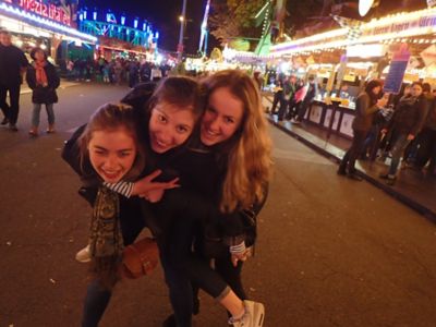Dorothy Robert with friends in Hanover