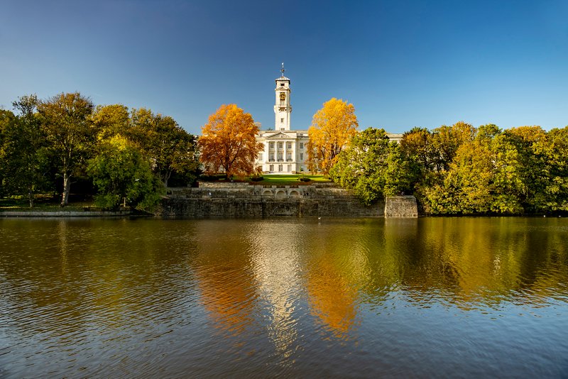 Trent Building and Highfields Park lake