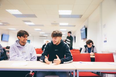 Undergraduate students attending a Maths seminar in a Coates Building seminar room, University Park. november 5th 2021.