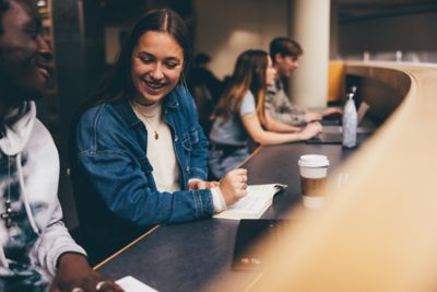 Undergradute students studying in the George Green library, University Park. November 5th 2021.