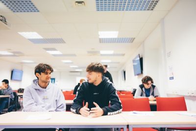 Undergraduate students attending a Maths lecture