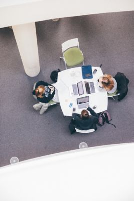 Undergradute students studying in the George Green library, University Park. November 5th 2021.