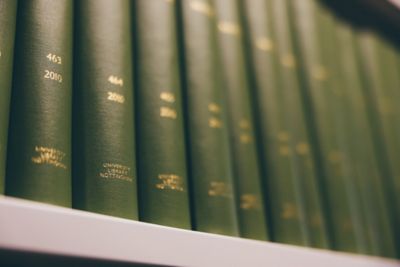 Books in the George Green library, University Park. November 5th 2021.