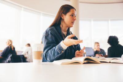 Undergradute student studying in the George Green library, University Park. November 5th 2021.