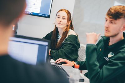 Undergraduate students working in some Engineering and Science Learning Centre (ESLC) study spaces