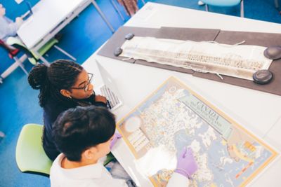 Students in the Manuscripts and Special Collections reading room, Kings Meadow campus (KMC)