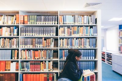 Ann Marie Ekuban in the Manuscripts and Special Collections reading room, Kings Meadow campus (KMC)