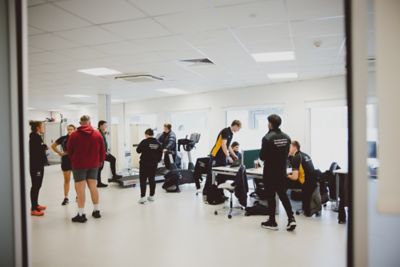 Sports rehabilitation students and staff in the Sports Injury Clinic, David Ross Sports Village