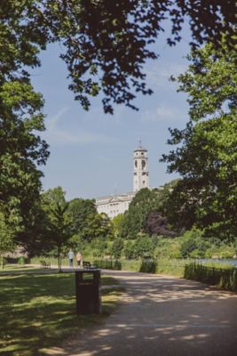 Trent Building across Highfields Lake, University Park