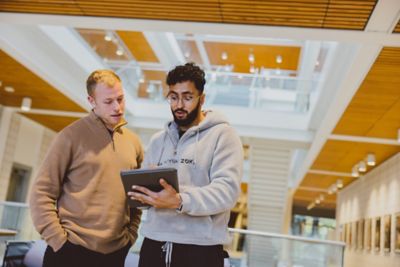 Undergraduate student studying in the Monica Partridge building, University Park