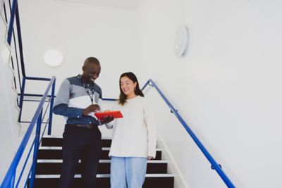 Undergraduate students on a placement