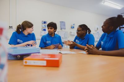 Undergraduate students playing the Communication Game in a Clinical Skills classroom
