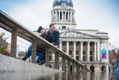 Undergraduate students in Nottingham City Centre