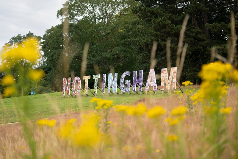 Nottingham sign on University Park campus.