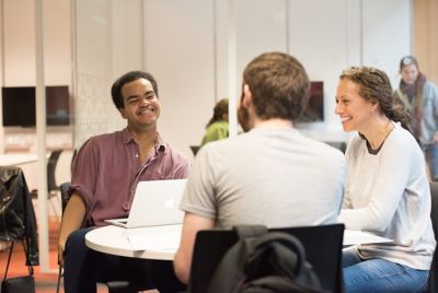 From left to right: Luke Olowe (British) - Undergraduate, William Key (American) - Undergraduate, Angie Mugford (British) - Undergraduate