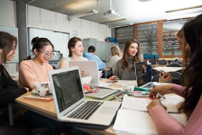 Undergraduate students attending an Education seminar in the Dearing Building, Jubilee campus