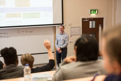 Students attending an Economics Lecture, Sir Clive Granger Building