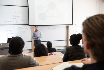 Students attending an Economics Lecture, Sir Clive Granger Building